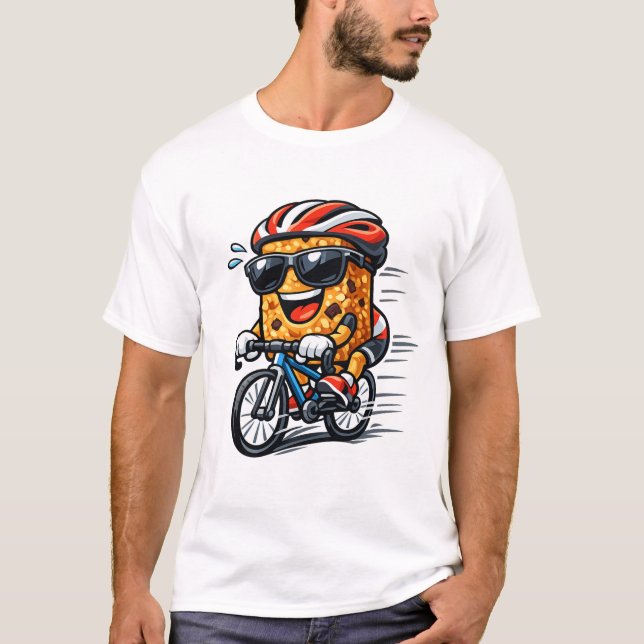 Radfahrendes Frühstücksbuffet T-Shirt (Vorderseite)
