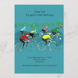 Radfahrengeburtstags-Party Einladung