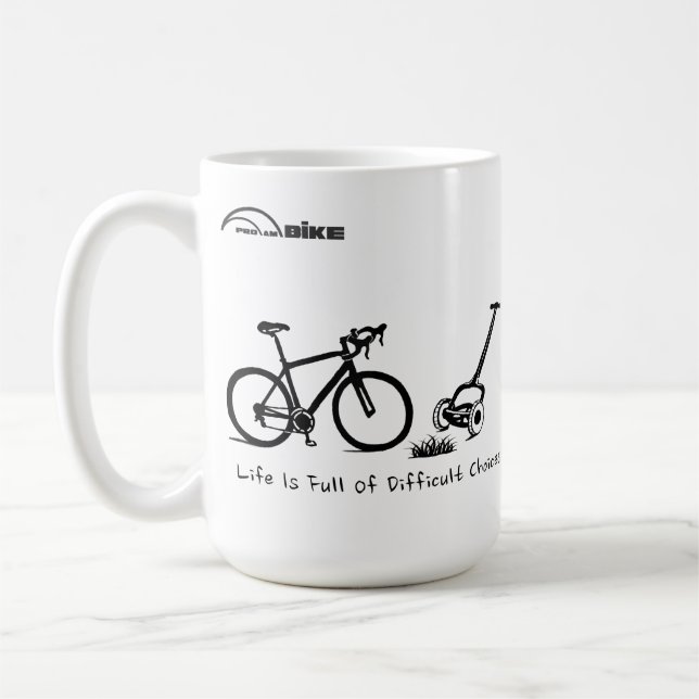 RadfahrenTasse - das Leben ist von den schwierigen Kaffeetasse (Links)