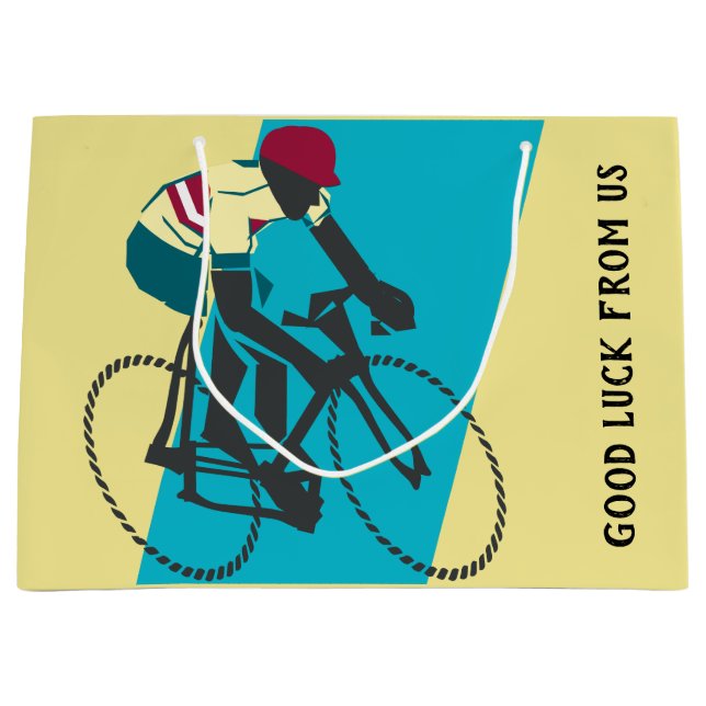 Radfahrer #1 große geschenktüte (Vorderseite)