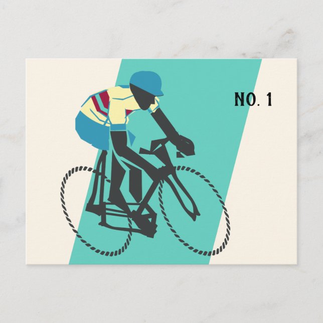Radfahrer #3 postkarte (Vorderseite)
