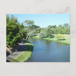 Radfahrer am Torrens in Adelaide im Süden Postkarte