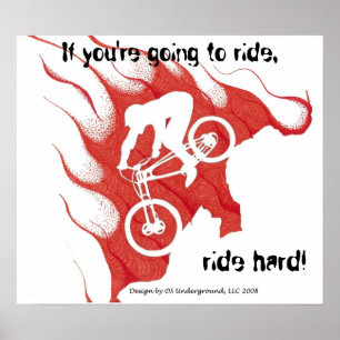 Radfahrer-Fahrhartes Plakat