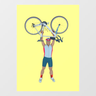 Radfahrer Fahrradfahren Fensteraufkleber