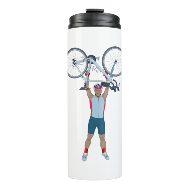 Radfahrer Fahrradfahren Thermosbecher (Vorderseite)