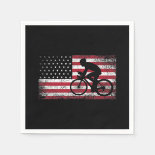 Radfahrer Fahrradfahrer - Amerikanische Flagge am Serviette