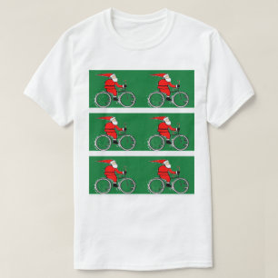 Radfahrer fährt Fahrrad Weihnachten T-Shirt