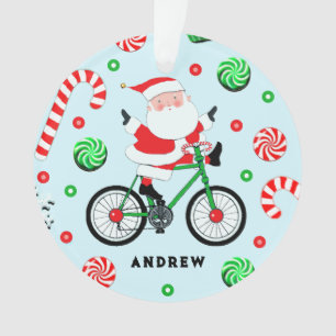 Radfahrer fährt Weihnachten Ornament