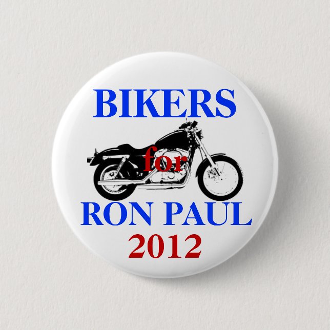 Radfahrer für Ron Paul-Knopf Button (Vorderseite)