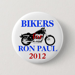 Radfahrer für Ron Paul-Knopf Button