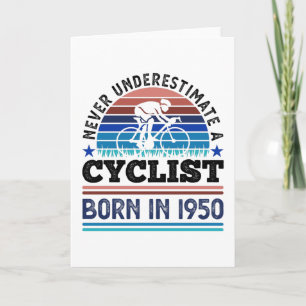 Radfahrer geboren 1950 70. Geburtstagsgeschenke Fa Karte