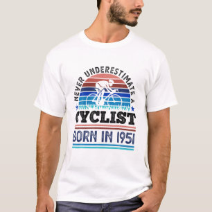 Radfahrer Geboren 1951 70. Geburtstagsgeschenke Fa T-Shirt