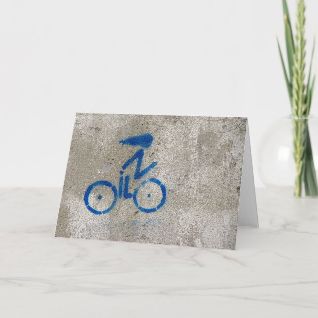 Radfahrer-Graffiti-Karte Karte (Vorderseite)