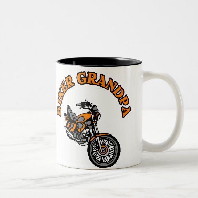 RADFAHRER-GROSSVATER ZWEIFARBIGE TASSE (Rechts)
