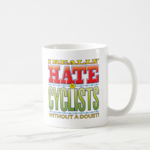 Radfahrer-Hass-Gesicht Kaffeetasse