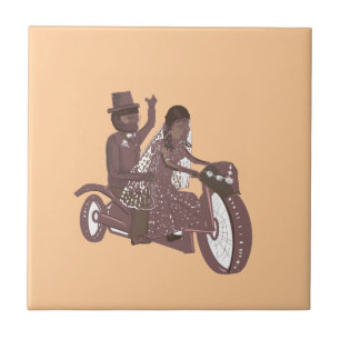 Radfahrer-Hochzeits-Produkte Fliese