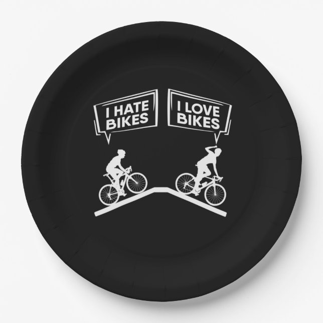 Radfahrer I Liebe Bikes Pappteller (Vorderseite)