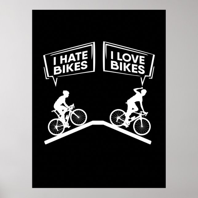 Radfahrer I Liebe Bikes Poster (Vorne)