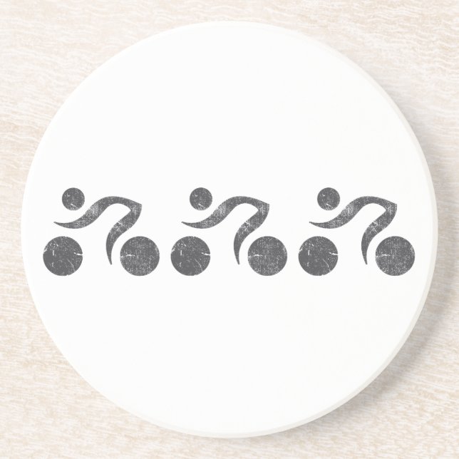 Radfahrer in Grau Untersetzer (Vorne)