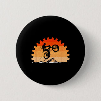 Radfahrer-Liebhaber-Zyklus Vintage für Mountainbik Button