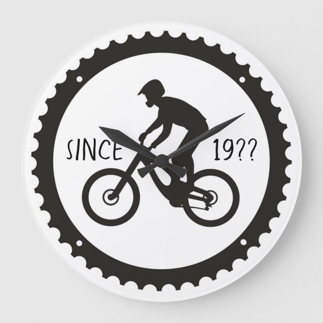 Radfahrer-Logo Große Wanduhr (Vorderseite)