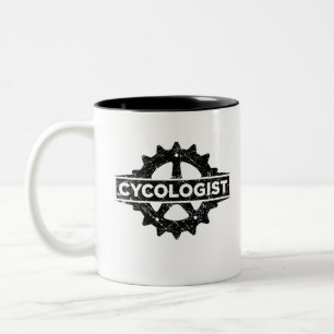 Radfahrer-lustiges Geschenk Zweifarbige Tasse