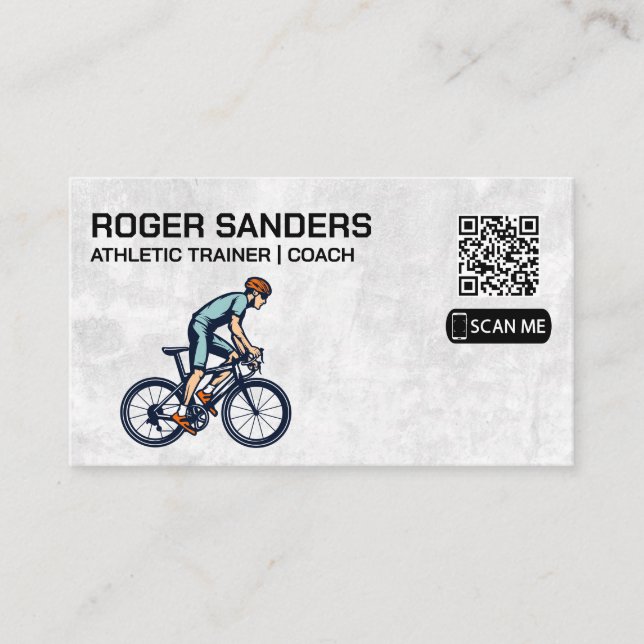 Radfahrer | QR-Visitenkarte Visitenkarte (Vorderseite)