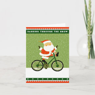 Radfahrer-Radurlaub-Weihnachtskarten Feiertagskarte
