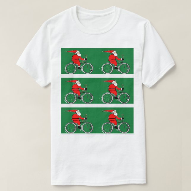 Radfahrer - Reiten Weihnachten T-Shirt (Design vorne)