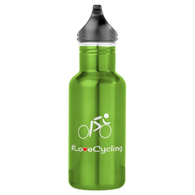 Radfahrer-Slogan für Liebe Edelstahlflasche (Rechts)
