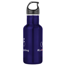 Radfahrer-Slogan für Liebe Edelstahlflasche