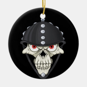 Radfahrer-Sturzhelm-Schädelentwurf für Keramik Ornament