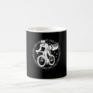 Radfahrer Superheld-Radfahrer Kaffeetasse