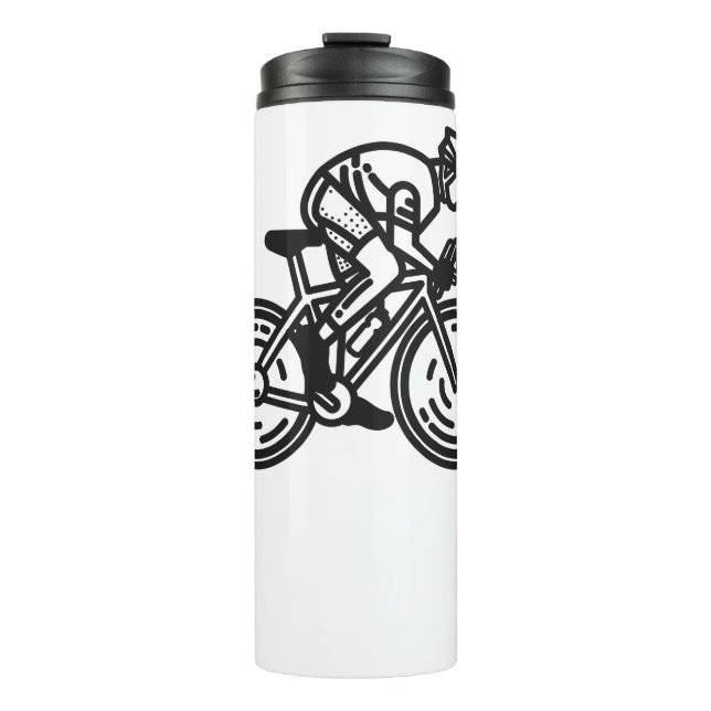 Radfahrer Thermosbecher (Vorderseite)