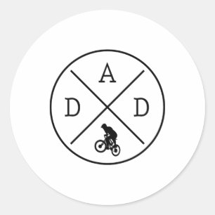 Radfahrer-Vater Mountainbike Fahrrad Radfahren Vat Runder Aufkleber
