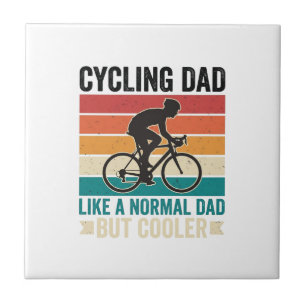 Radfahrer-Vater Vintage-Biker-Vater T-Shirt-Design Fliese