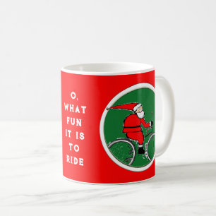 Radfahrer Weihnachten Kaffeetasse