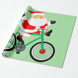 Radfahrer Weihnachts-Bike Geschenkpapier
