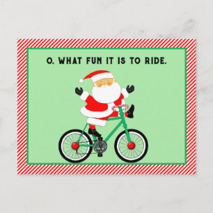 Radfahrer Weihnachtskarten Feiertagspostkarte