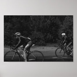 Radfahrer Weißrusslands Schwarz und Weiß Poster