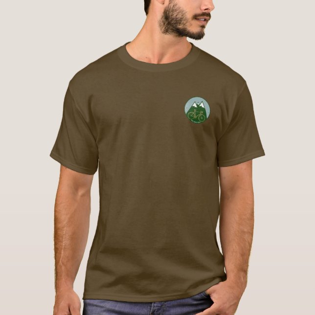 Radfahrerabenteuer, kalte Berge T-Shirt (Vorderseite)