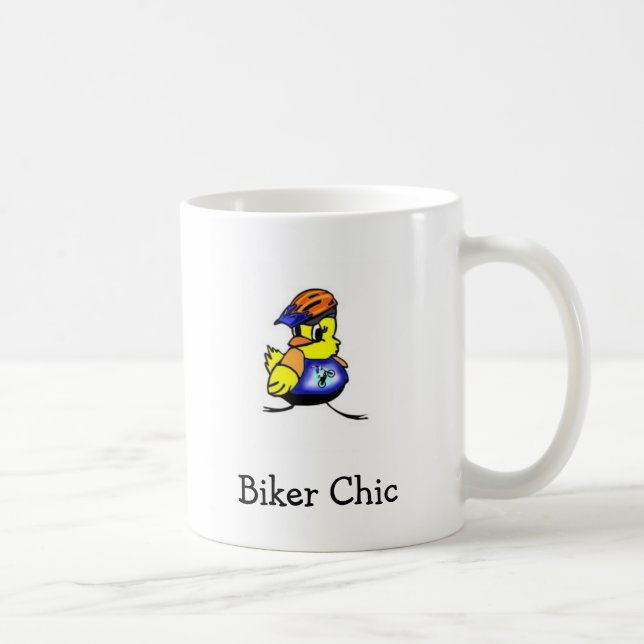 Radfahrerchic-Tasse Kaffeetasse (Rechts)