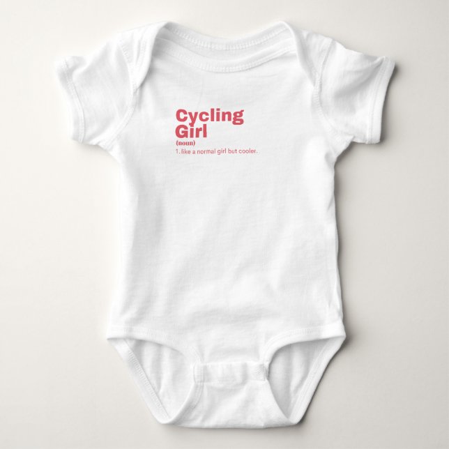 Radfahrerin Baby Strampler (Vorderseite)
