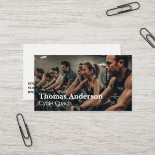 Radfahrerin   Fitness Instructor   Gym Visitenkarte