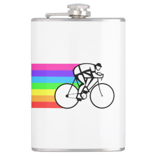 Radfahrerin Flachmann