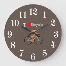 Radfahrerin  große wanduhr
