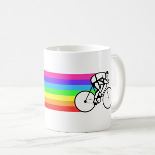Radfahrerin Kaffeetasse