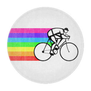 Radfahrerin Schneidebrett