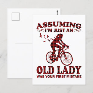 Radfahrerin vorausgesetzt, ich bin nur eine alte L Postkarte