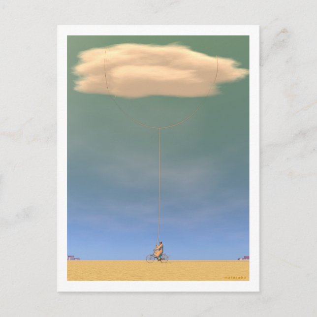 Radfahrkarte Postkarte (Vorderseite)